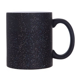 Magische mok glitter met je eigen foto en/of tekst