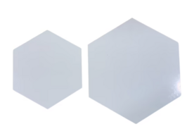 Hexagon aluminium platen in 2 verschillende maten met je eigen foto en/of tekst