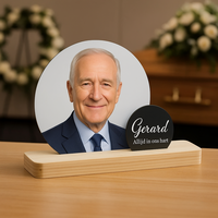 Decoratief populierenhouten plankje met twee MDF Cirkels