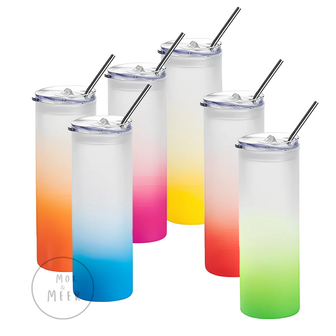 Tumbler frosted in diverse kleuren met je eigen foto en/of tekst