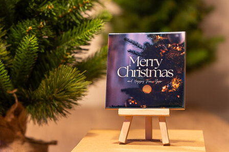 tegel 11x11 cm &#039;Merry Christmas and happy new year&#039;