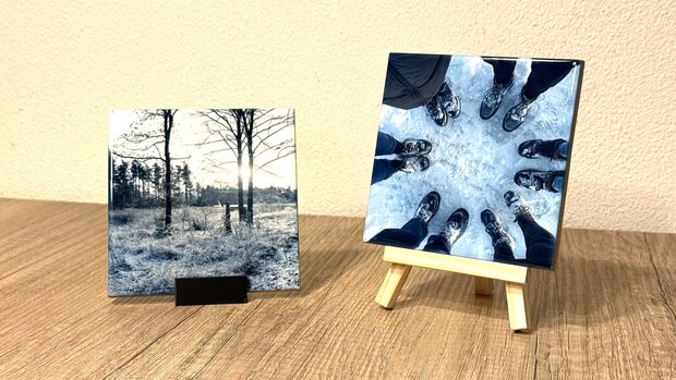 Keramische Tegel 15x15cm Wit Glanzend met je eigen foto en/of tekst