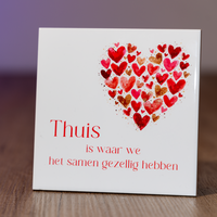 Keramische Tegel 15x15cm Wit Glanzend met je eigen foto en/of tekst